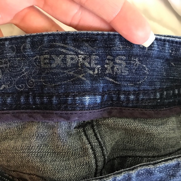 Express Blue Jean Shorts - Picture 6 of 6